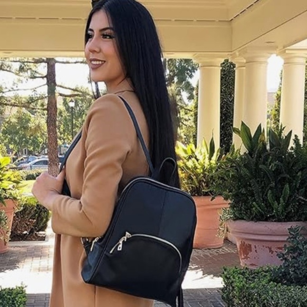 Scarleton Backpack Purse for Women in
Black high-quality PU leather.